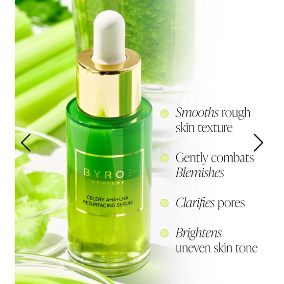 BYROE Celery AHA + LHA Resurfacing Serum 1.01 fl oz/30ml BRAND NEW/Sealed!! - Picture 2 of 12